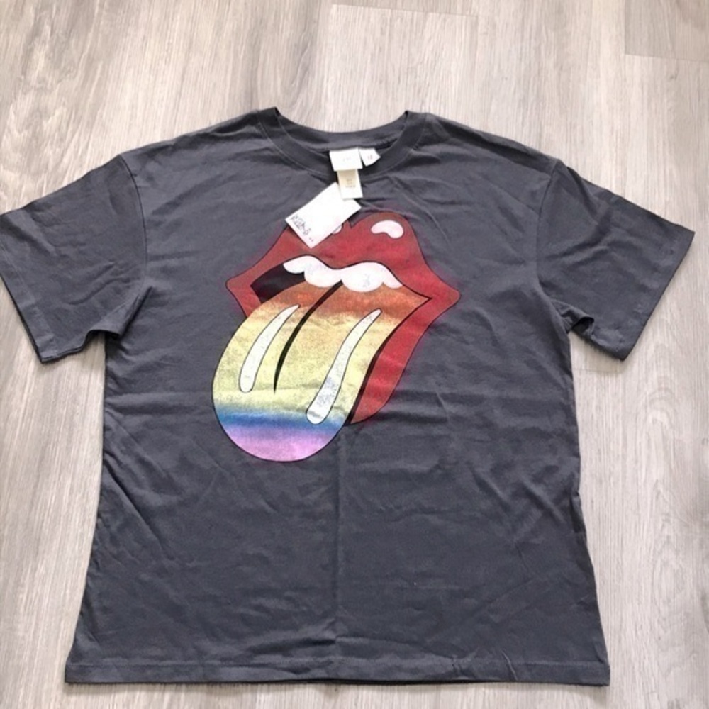 H&M size small (4-6)  ROLLING STONES rock tshirt. New with tags
